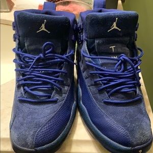 Jordan 12 Blue suedes